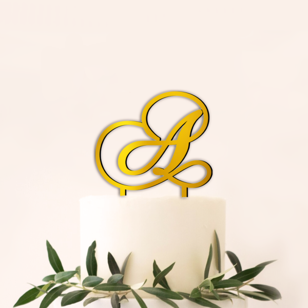 Cake Topper Initiala Tort