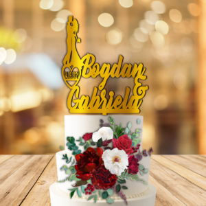 Cake Topper Nunta prenume si data