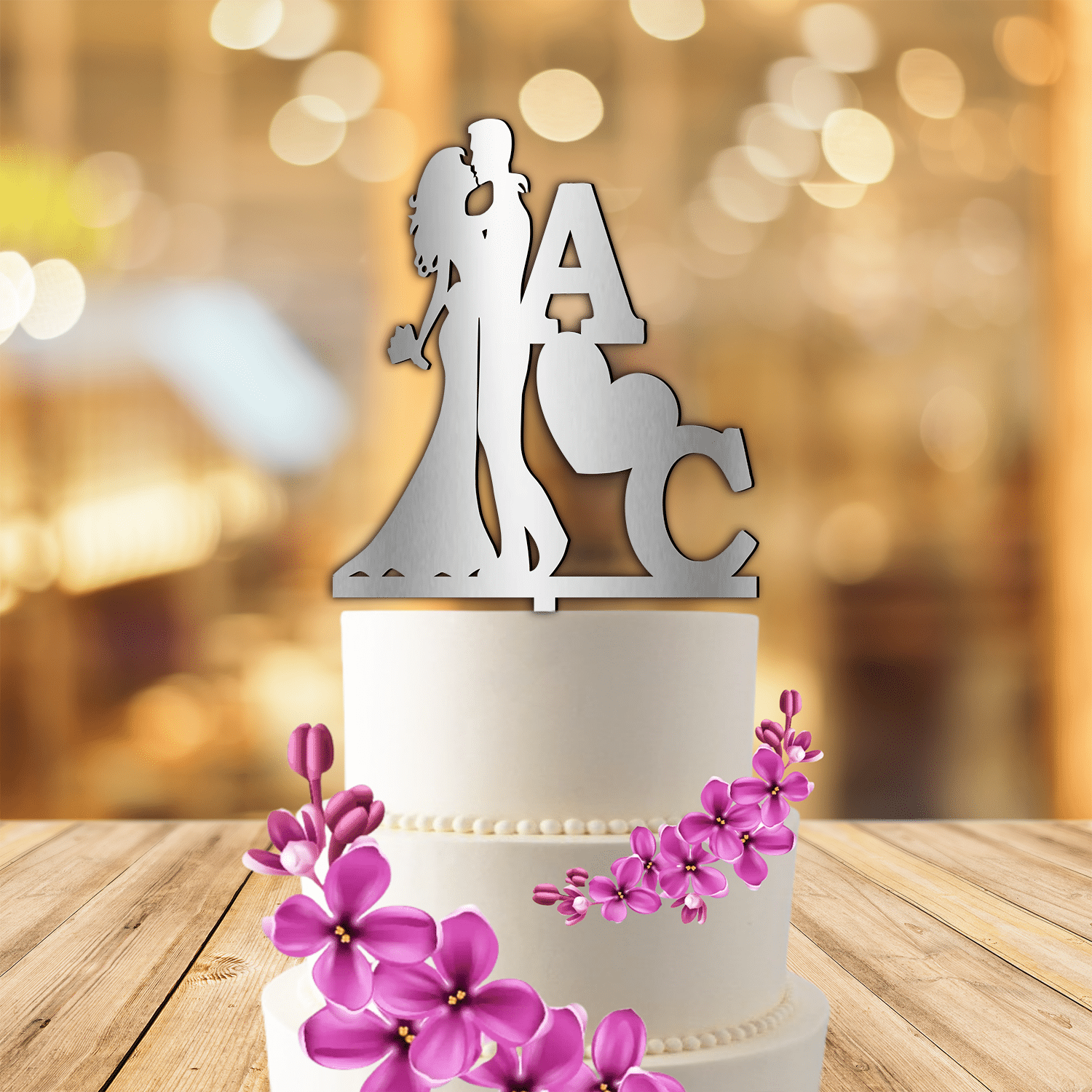 Cake Topper Nunta Miri Initiale