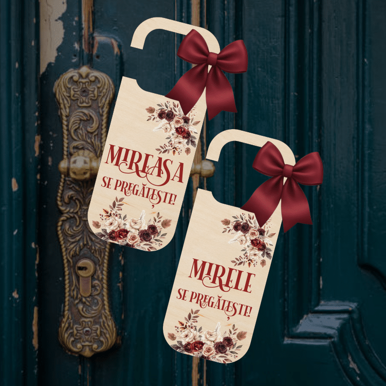 Set agatatori usa pentru nunta Boho Chic