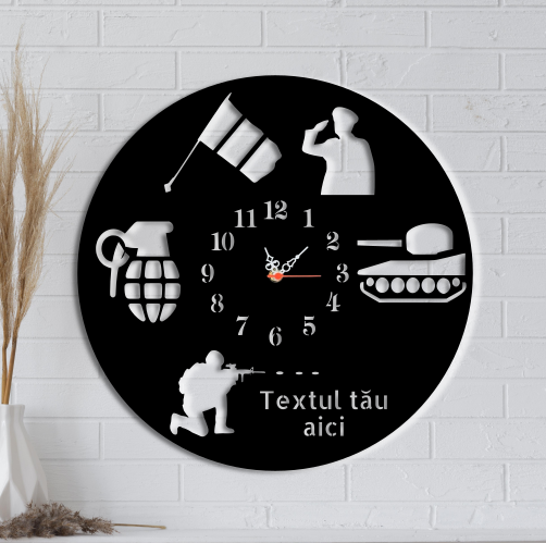 Ceas de perete personalizat, Cadre militare model 2