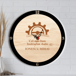 Ceas de perete personalizat, Instructor Auto
