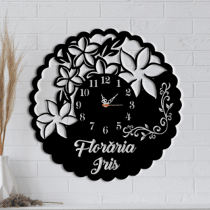 Ceas de perete personalizat, Florarie
