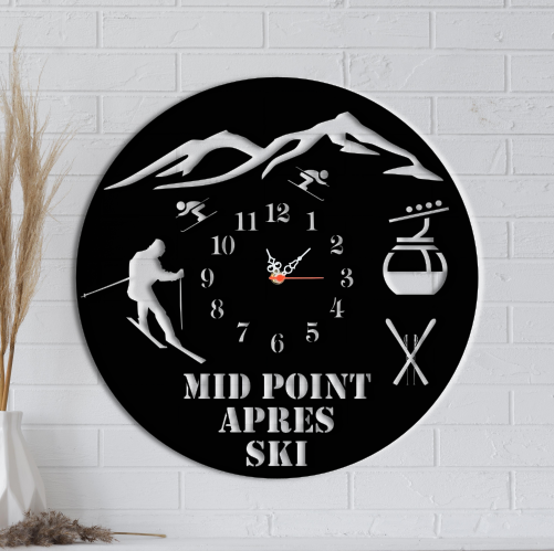 Ceas de perete personalizat, Ski, Sporturi de iarna