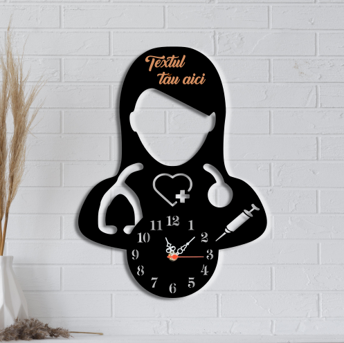 Ceas de perete personalizat Medic / Asistenta / Personal medical model 3