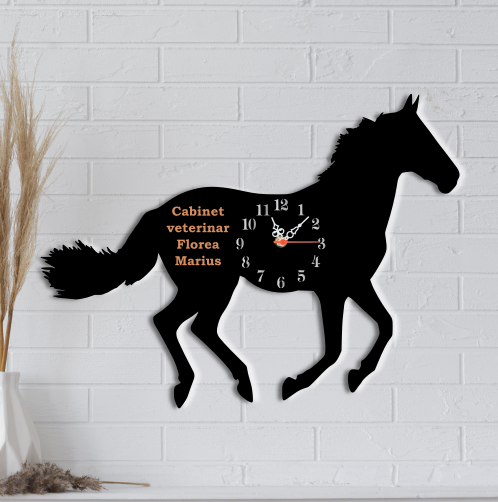 Ceas de perete personalizat Cal, Cabinet veterinar