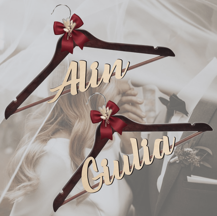 Set umerase personalizate nunta, Maro, Boho Chic