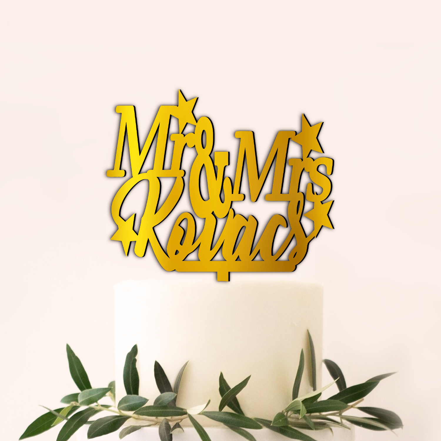 Cake Topper Nunta Mr Mrs Nume