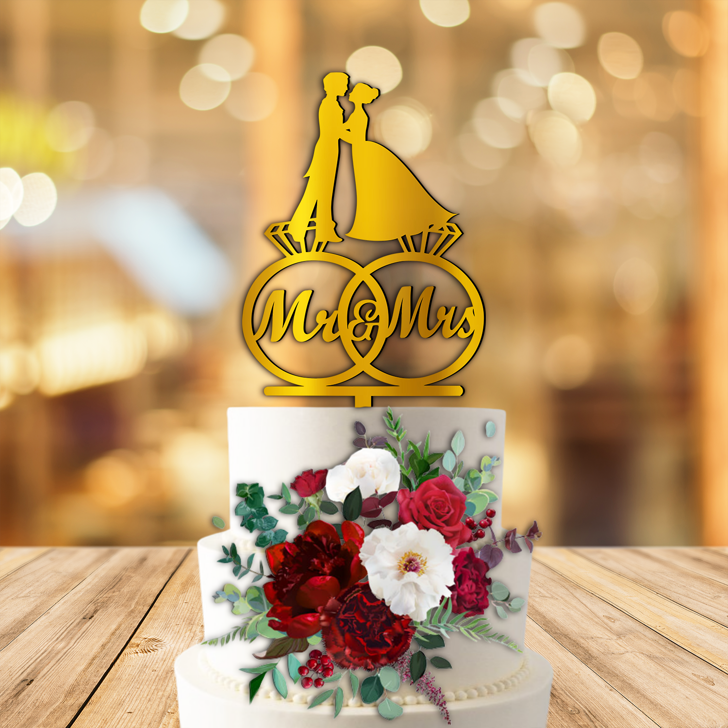 Cake Topper Nunta Miri Inele
