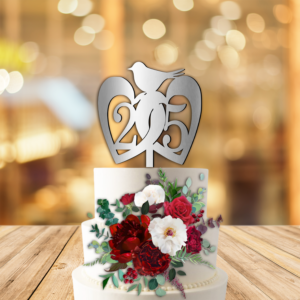 Cake Topper Aniversare 25 ani / Nunta de argint