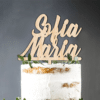 Cake Topper Personalizat cu  2 Nume - imagine 3