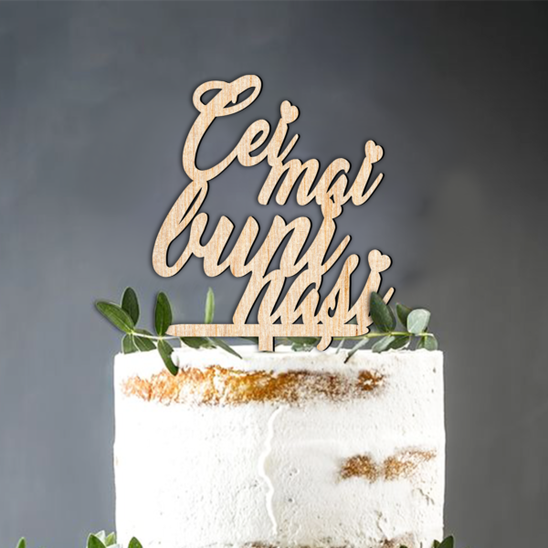 Cake Topper Cei mai buni nasi - imagine 3