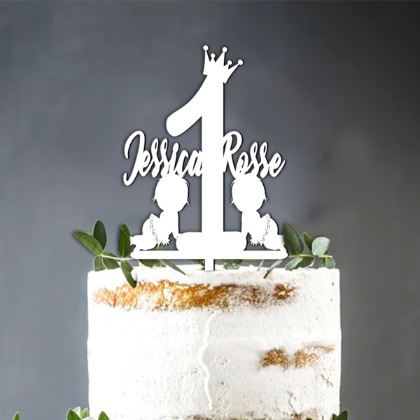 Cake Topper Aniversare 1 an Gemene