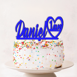Cake Topper Aniversare Nume Varsta
