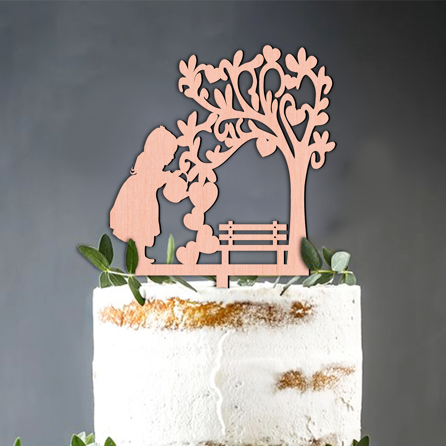 Cake Topper Copac Inimi Fetita