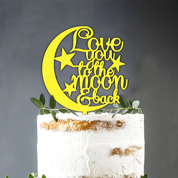 Cake Topper Love you to the moon and back - imagine 4
