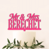 Cake Topper Nunta Mr Mrs Nume - imagine 3