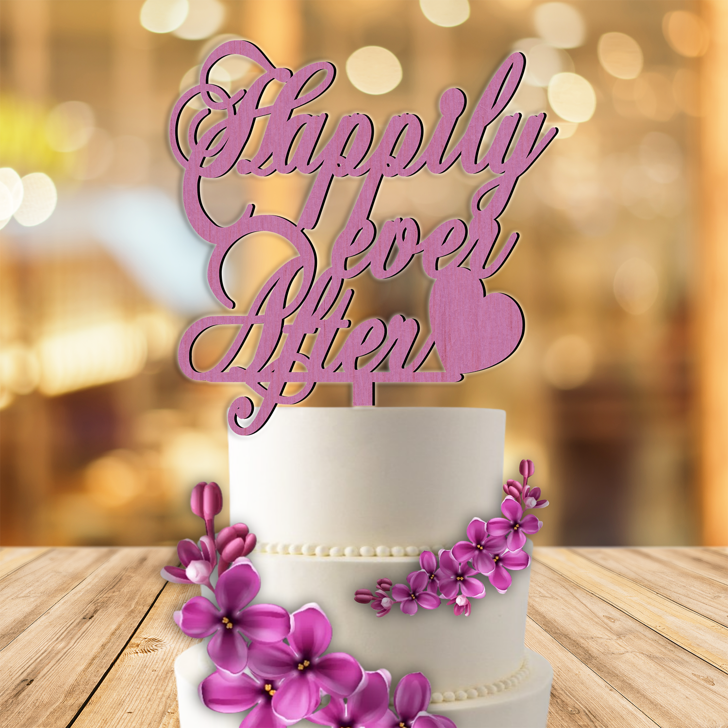 Cake Topper Nunta Happily Ever After - imagine 3