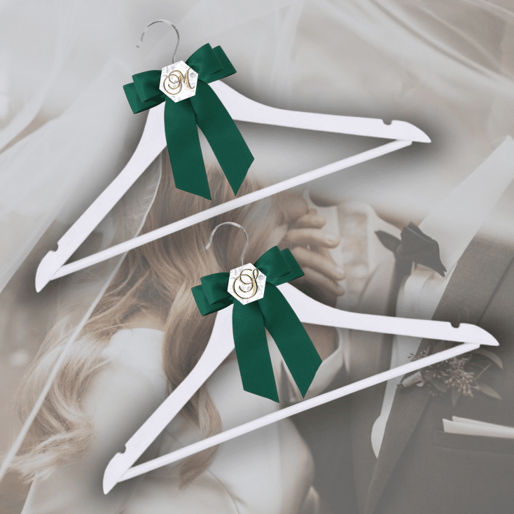 Set umerase personalizate Initiale Verde Smarald