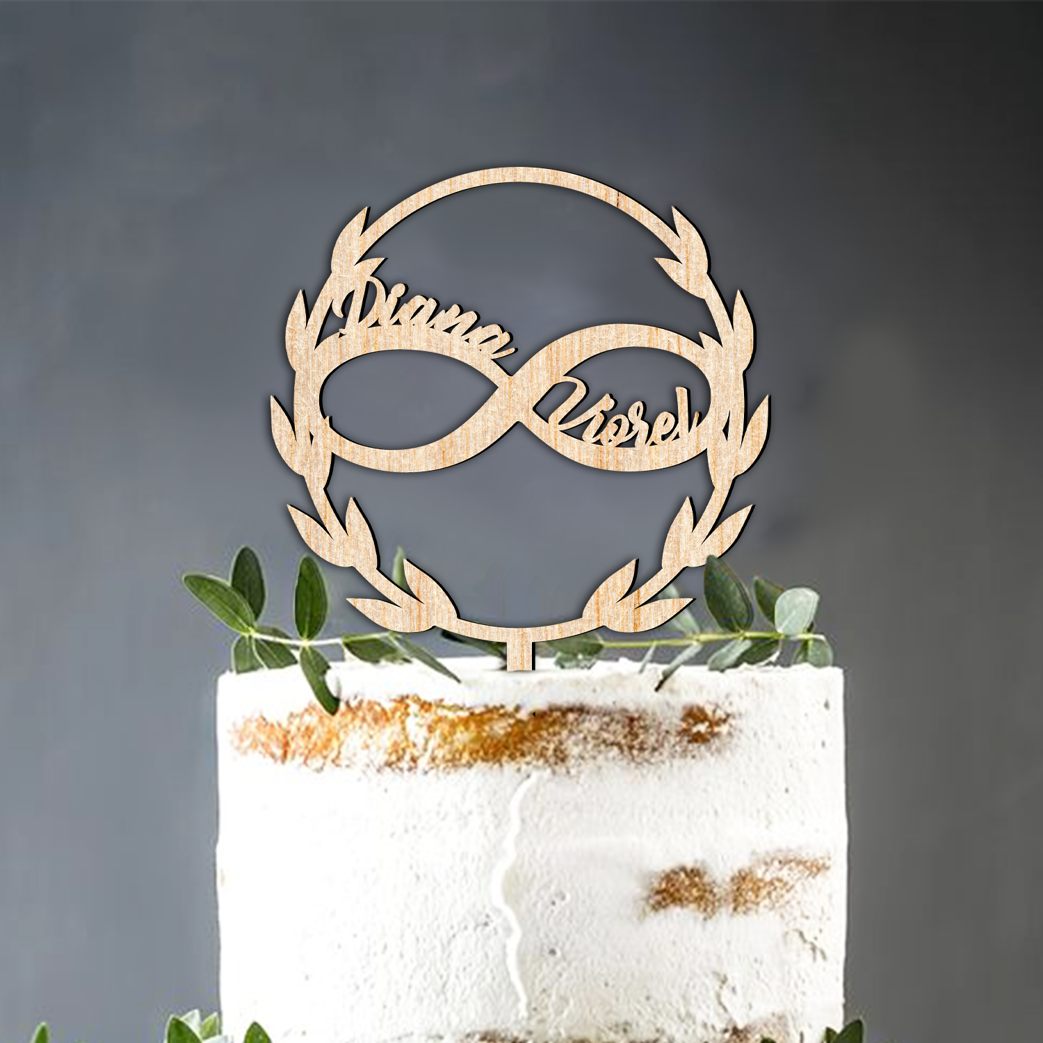 Cake Topper Nunta/ Aniversare casatorie - Cerc Infinit