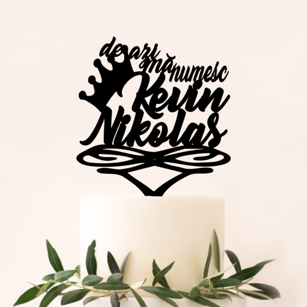 Cake Topper Botez De azi ma numesc