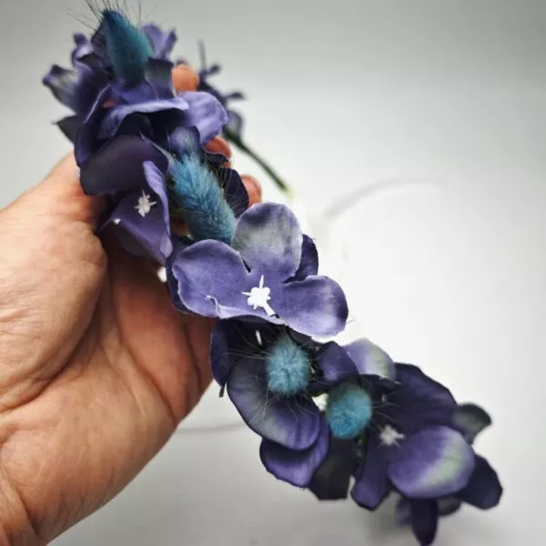 Coronita flori violet pentru Absolventi sau Domnisoare de onoare
