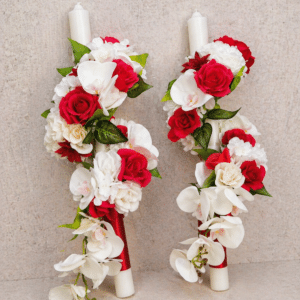 Alternative view of Set 2 Lumanari Nunta H60 Aranjament Floral Spirala