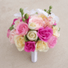 buchet nunta flori artificiale orhidee miniroze culori pastel