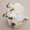 buchet mireasa elegant alb orhidee trandafiri perle flori artificiale
