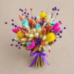 buchet nunta flori uscate buchet multicolor