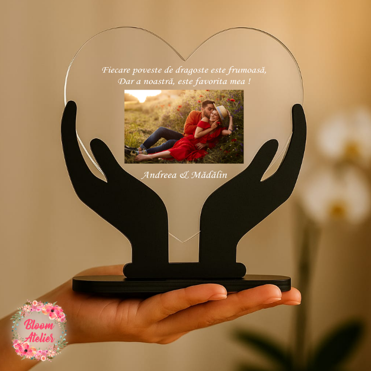 Placuta Trofeu Personalizat Poza, Cadou aniversare, Dragobete-Valentine’s - imagine 3