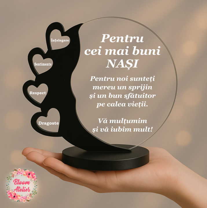 Placuta Trofeu Personalizat, Cadou pentru nasi - imagine 3