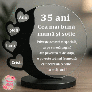 Placuta Trofeu Personalizat, Cadou aniversare Sotie-Mama