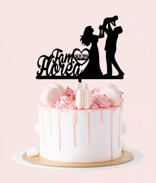 Cake Topper Nunta/Botez 2 in 1 - imagine 3