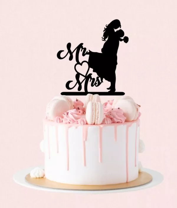 Cake Topper Nunta Miri Mr Mrs - imagine 3