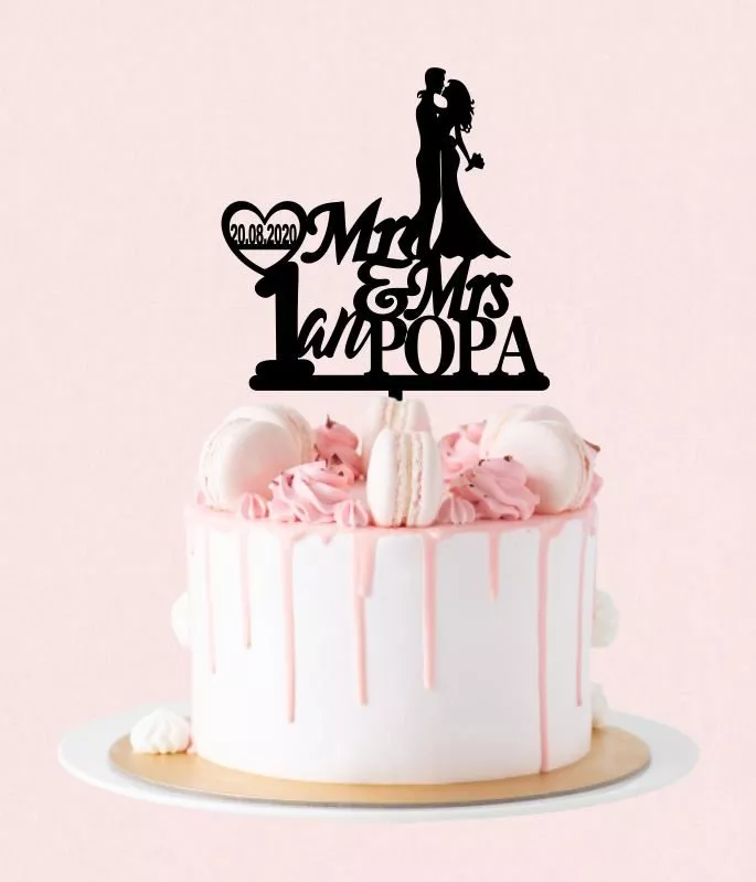 Cake Topper Aniversare Casatorie - imagine 3