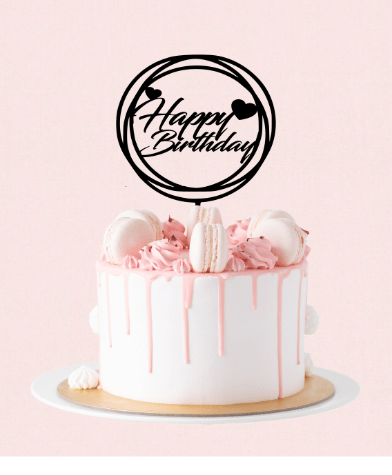 Cake Topper Cerc Happy Birthday - imagine 3