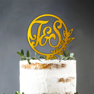 Cake Topper Nunta Initiale
