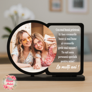 Placuta Trofeu cu poza, Cadou aniversare prieten/ prietena