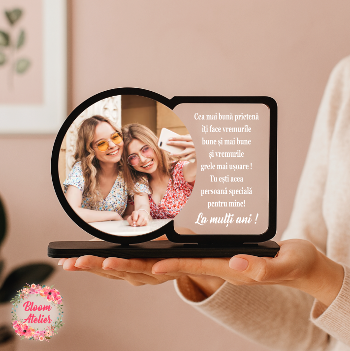 Placuta Trofeu cu poza, Cadou aniversare prieten/ prietena - imagine 3