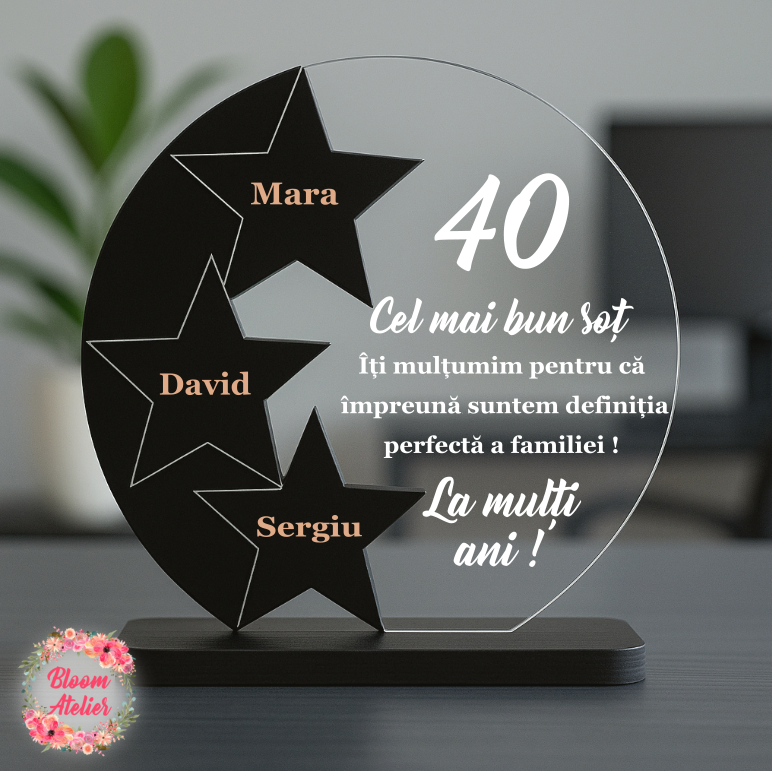 Placuta Trofeu, Cadou aniversare, Sot si Tatic