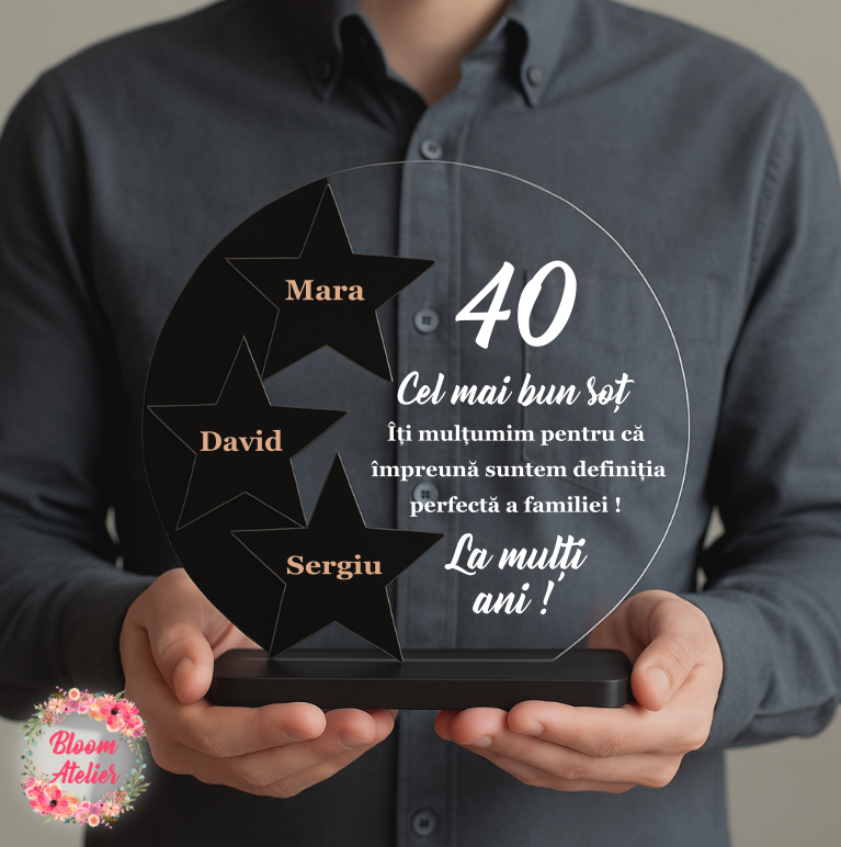 Placuta Trofeu, Cadou aniversare, Sot si Tatic - imagine 2