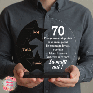 Alternative view of Placuta Trofeu, Cadou aniversare, Sot Tata Bunic