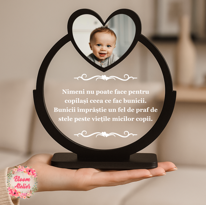 Placuta Trofeu cu poza, Cadou Personalizat Bunici - imagine 3