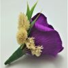 Cocarda Nunta, Floare de pus in piept, Trandafir Hartie Mov Intens - imagine 2