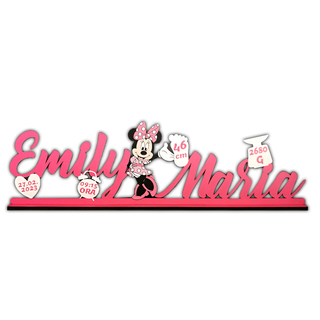 Decoratiune nume pentru camera copilului - Minnie Mouse