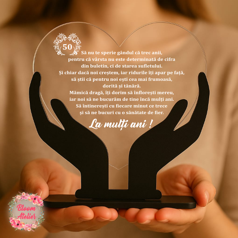 Placuta Trofeu Personalizat, Cadou aniversare mama