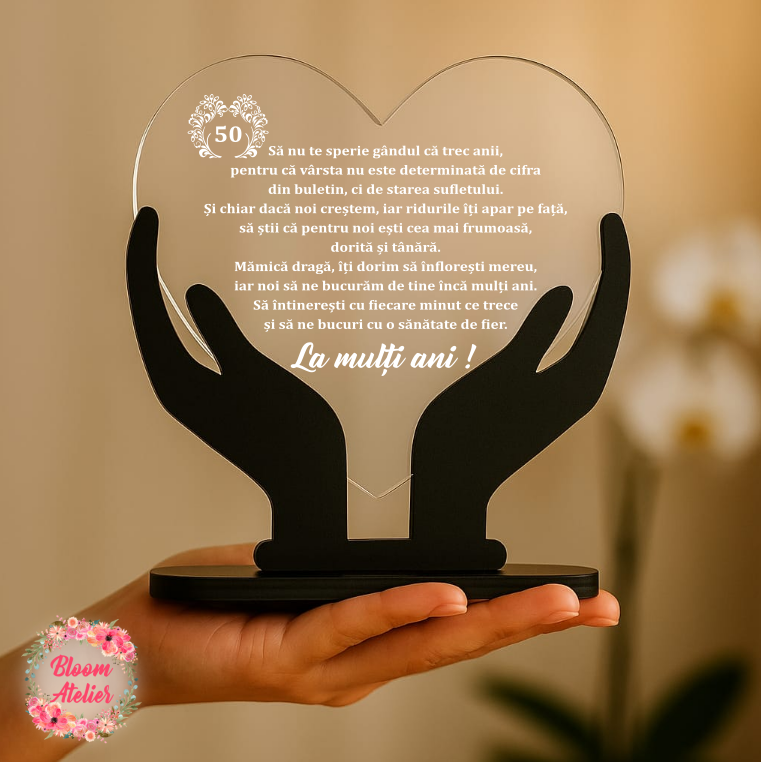 Placuta Trofeu Personalizat, Cadou aniversare mama - imagine 3