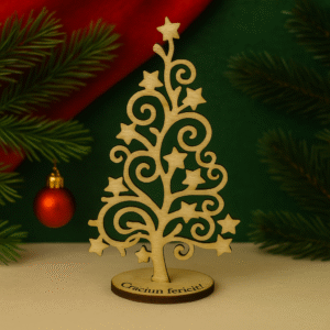 Bradut lemn  - Decoratiune Craciun