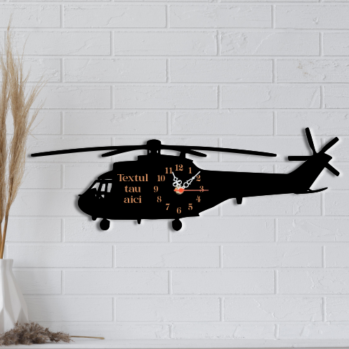 Ceas de perete personalizat, Elicopter